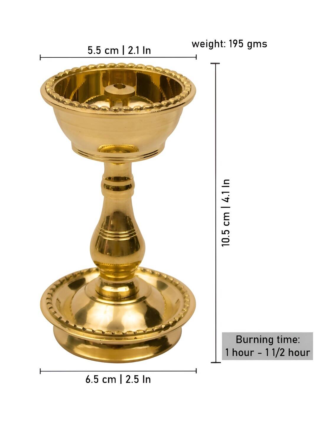 Spillbox Gold-Toned Brass Udupi Nanda Stand Diya Pooja Essential
