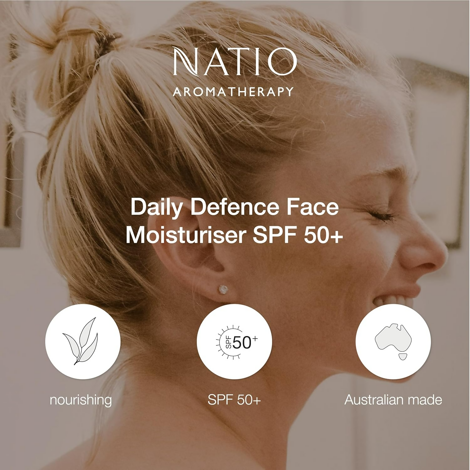 Natio Daily Defence Face Moisturiser SPF 50+