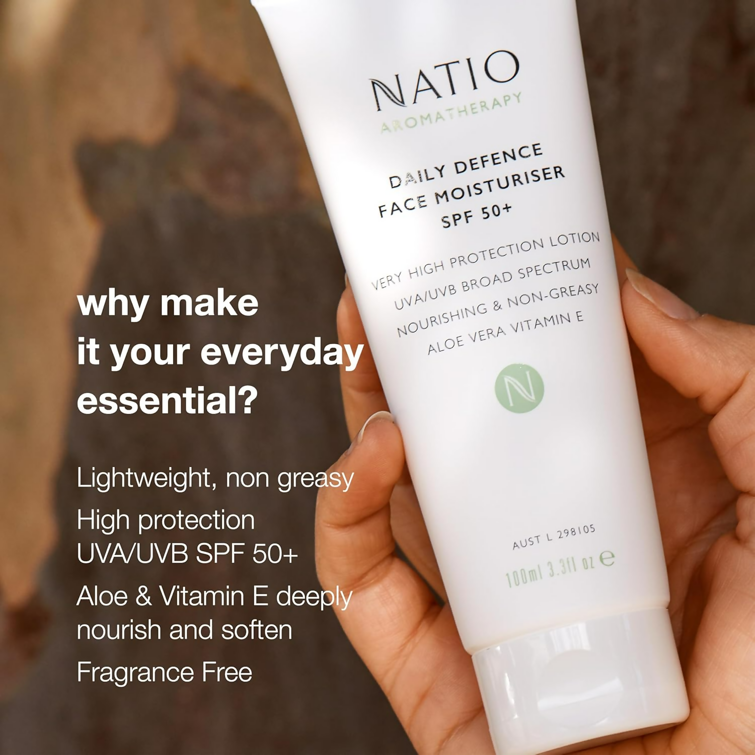 Natio Daily Defence Face Moisturiser SPF 50+