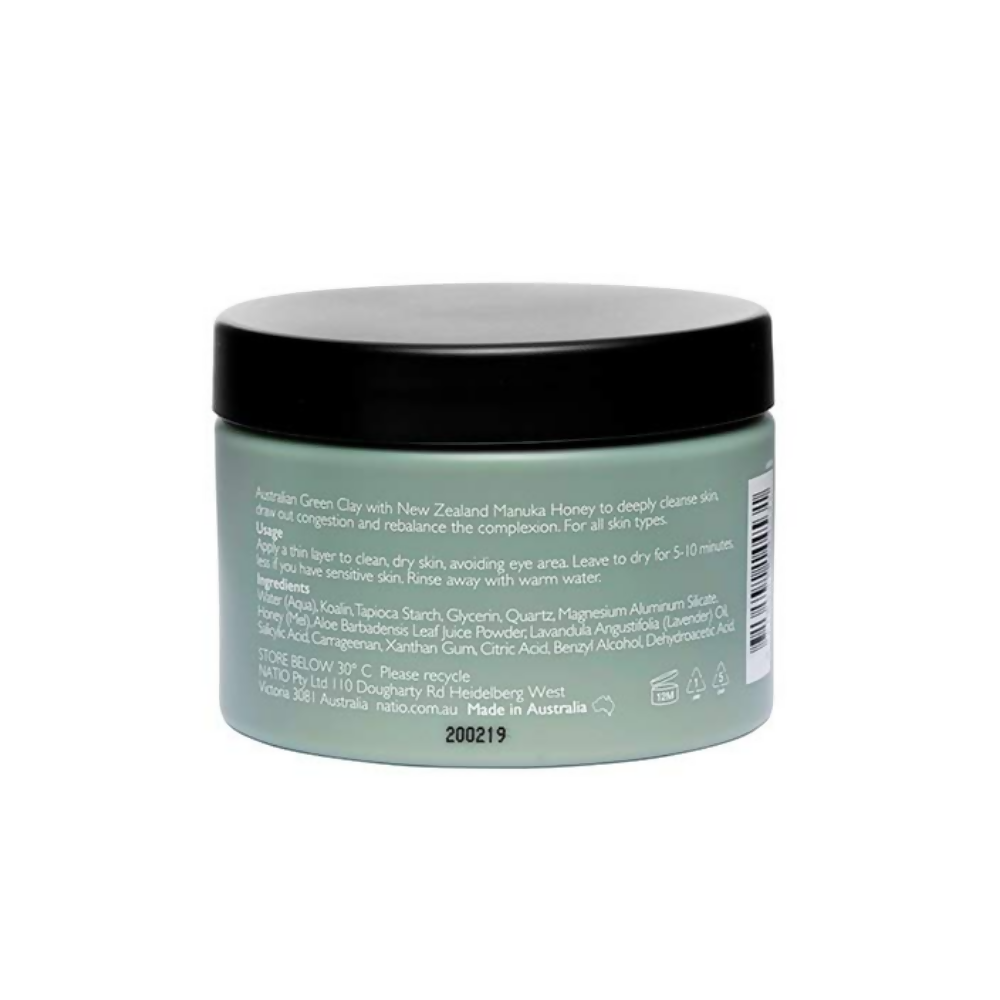 Natio Spirit Green Clay + Manuka Honey Purifying Face Mask