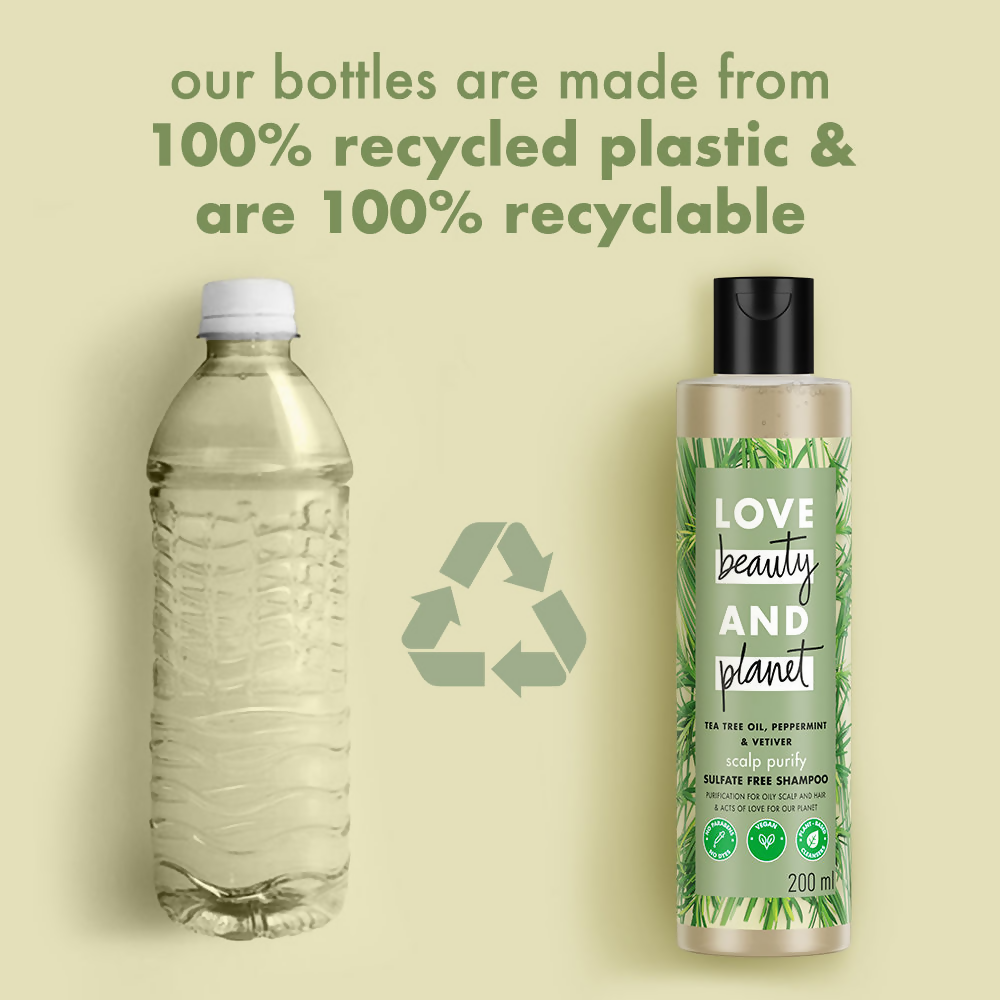 Love Beauty And Planet Tea Tree Peppermint & Vetiver Clarifying Shampoo