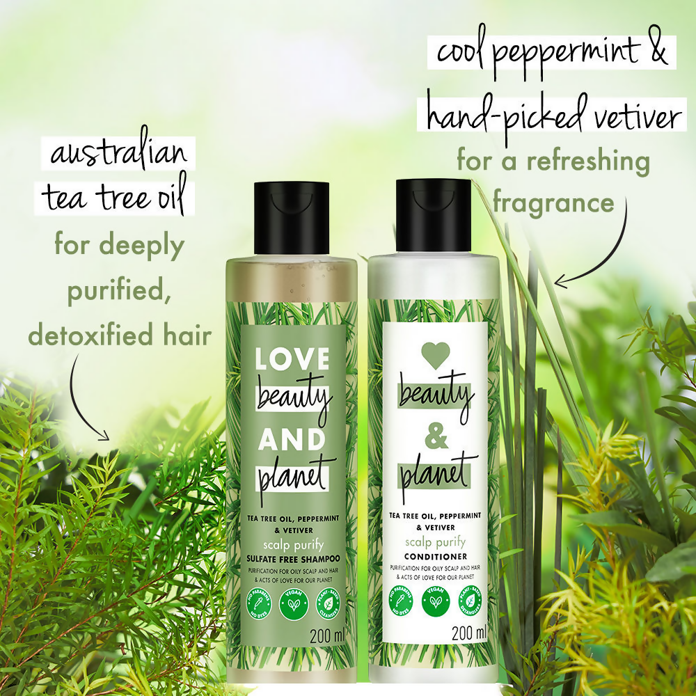 Love Beauty And Planet Tea Tree Peppermint & Vetiver Clarifying Shampoo