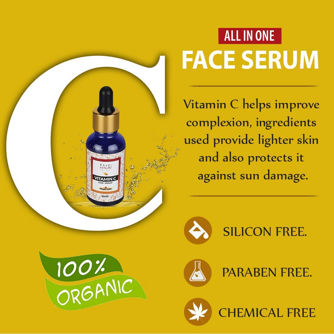 Khadi Mauri Herbal Vitamin C Face Serum