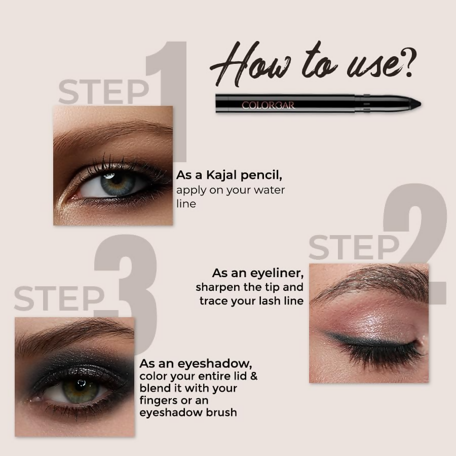 Colorbar Ultimate Stunner Kajal Black Beauty - 01