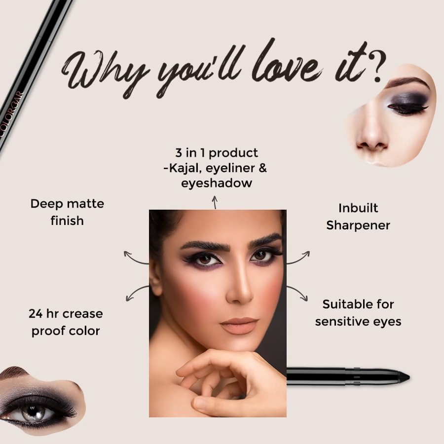 Colorbar Ultimate Stunner Kajal Black Beauty - 01