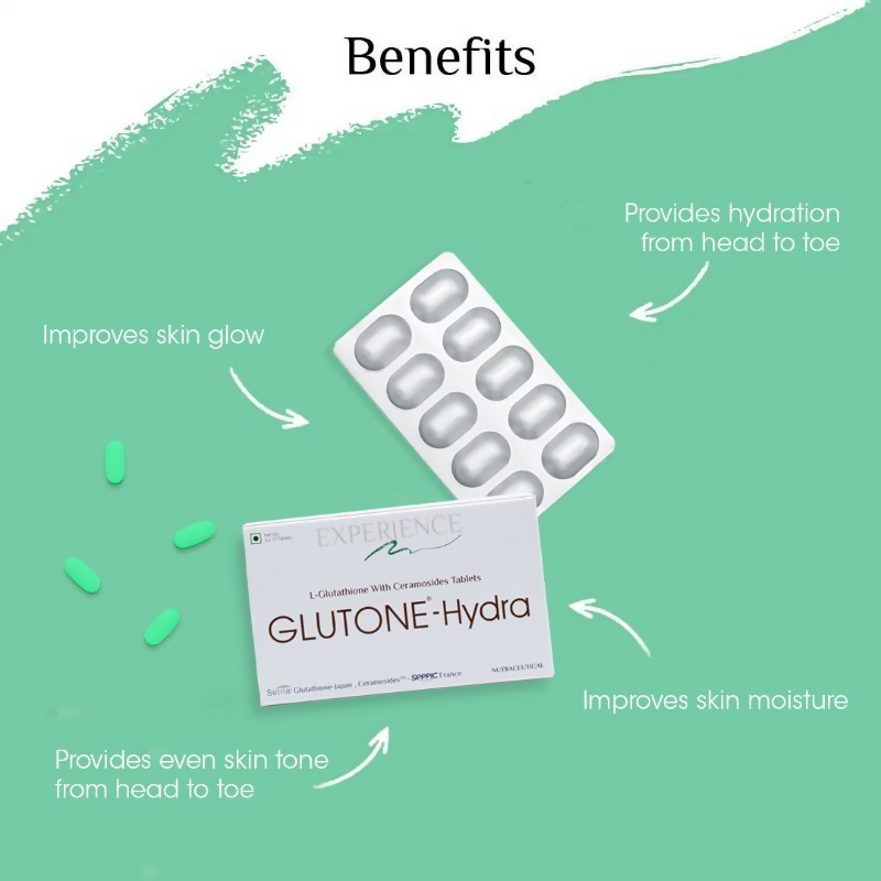 Glutone-Hydra Setria Glutathione & Ceramosides Tablets