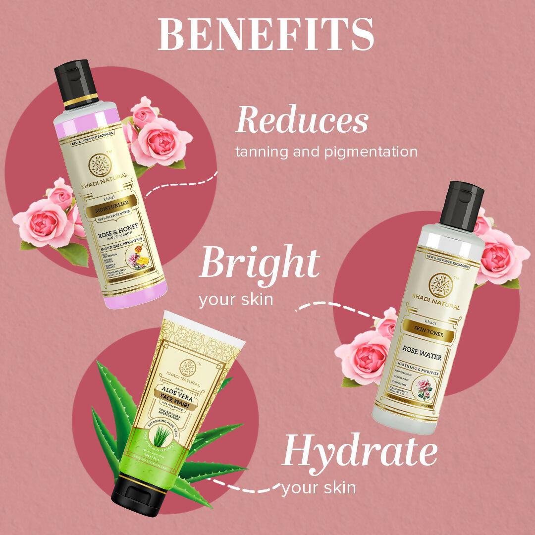 Khadi Natural Glowing Skin Combo - Wash, Tone & Moisturize