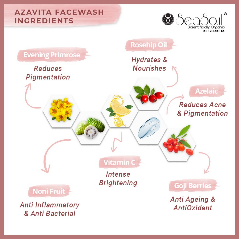 SeaSoul Azevita Face Wash Brightening Facial Skin
