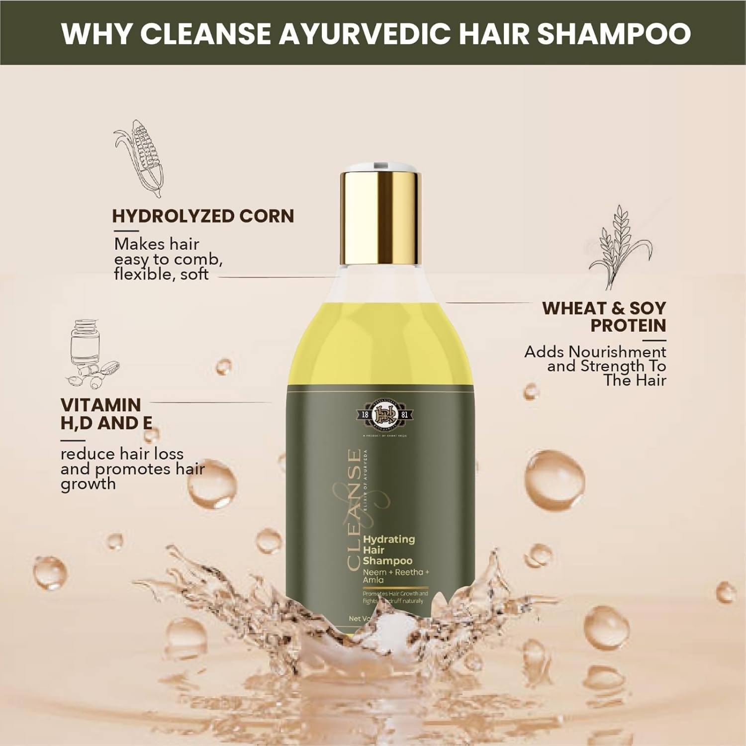 Cleanse Ayurveda Hydrating Hair Shampoo