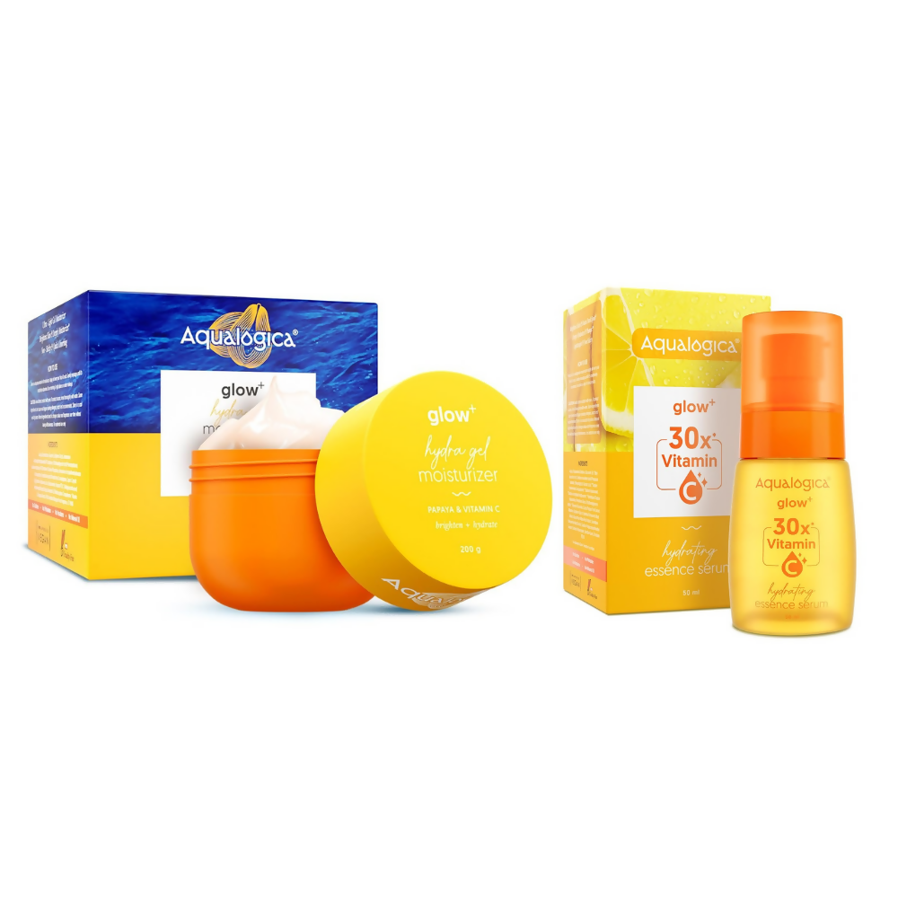 Aqualogica Glow+ Infused Water Sunscreen & 30X Vitamin C Hydrating Essence Serum Combo