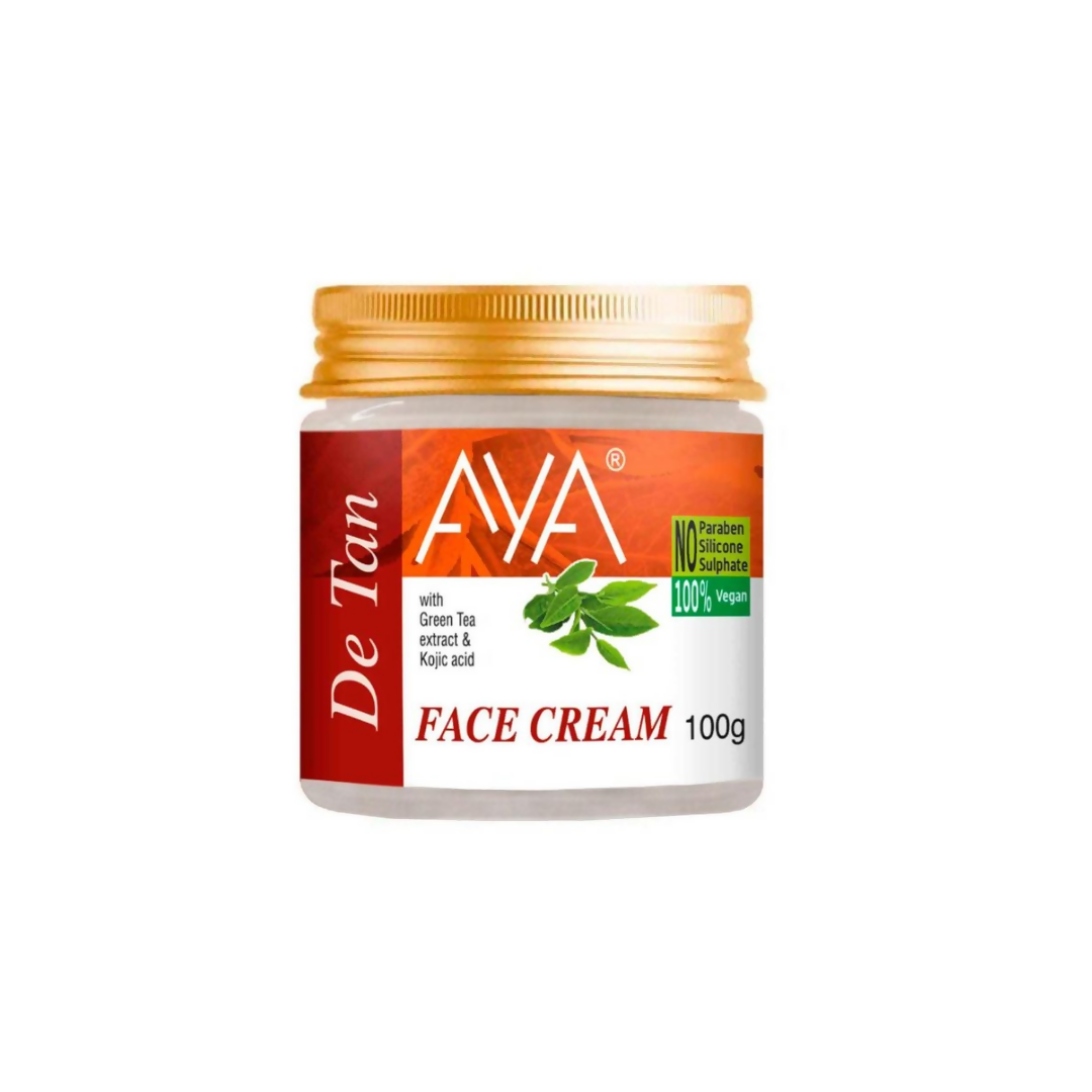 AYA De-Tan Face Cream With Green Tea Extract & Kojic Acid