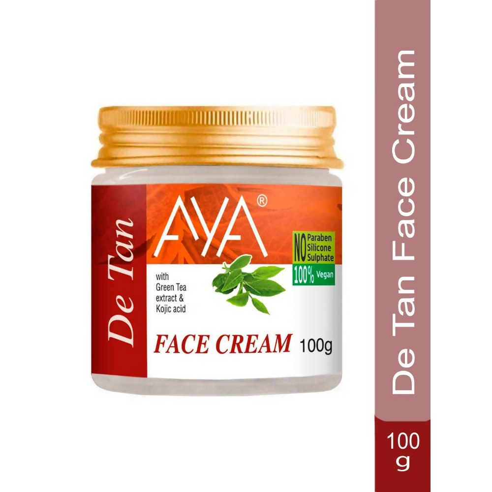 AYA De-Tan Face Cream With Green Tea Extract & Kojic Acid