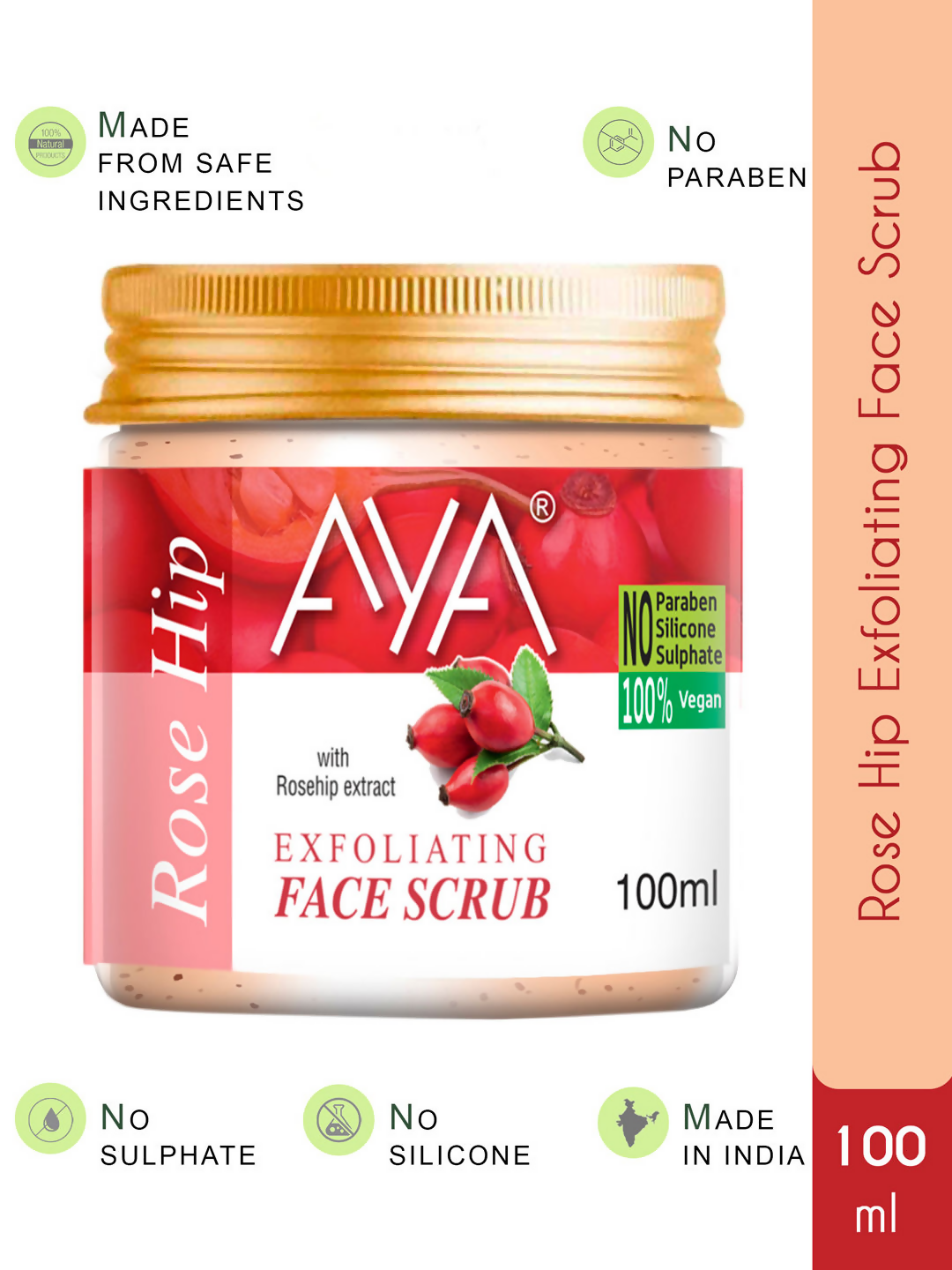 AYA Rosehip Exfoliating Face Scrub