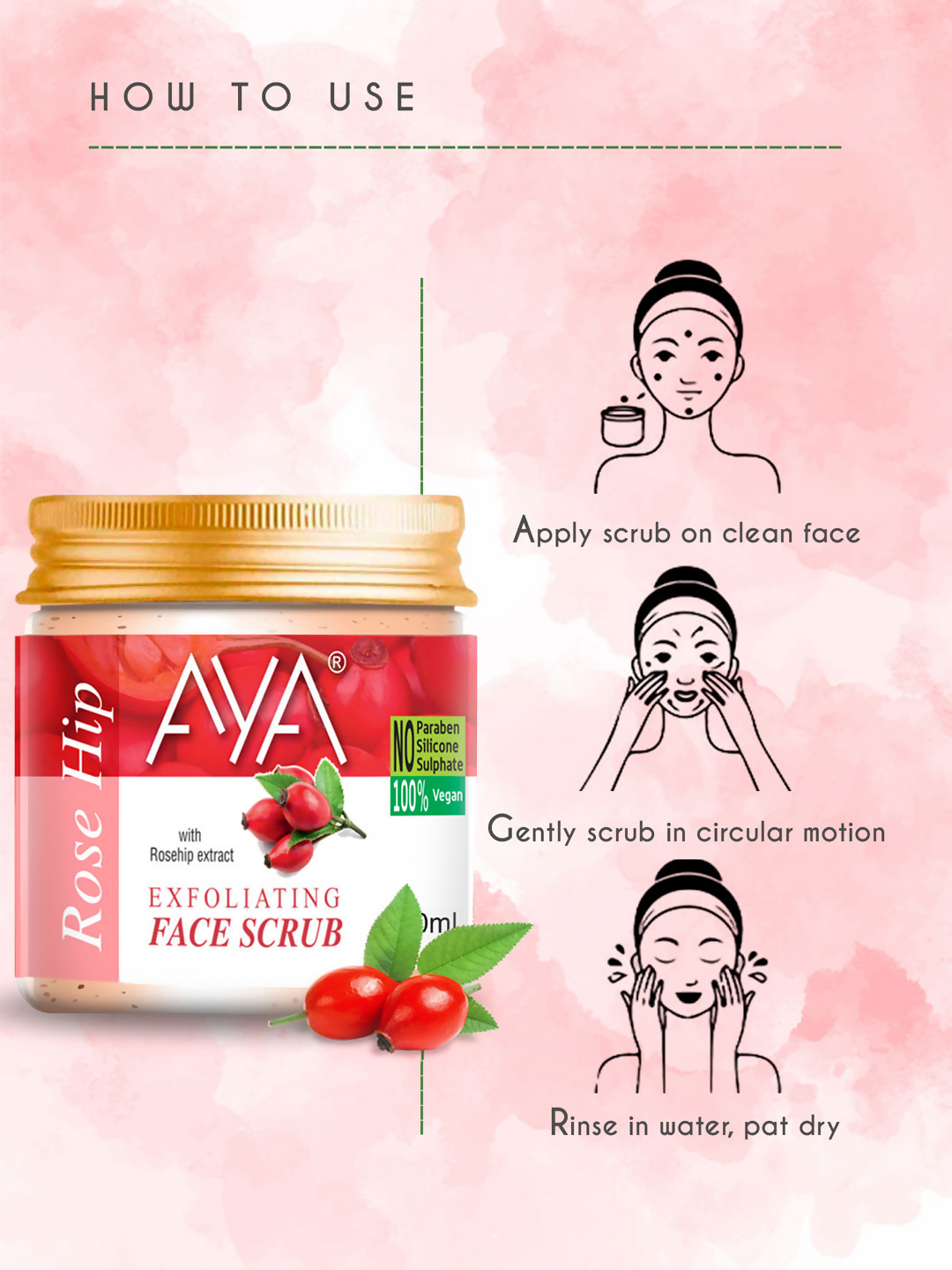 AYA Rosehip Exfoliating Face Scrub