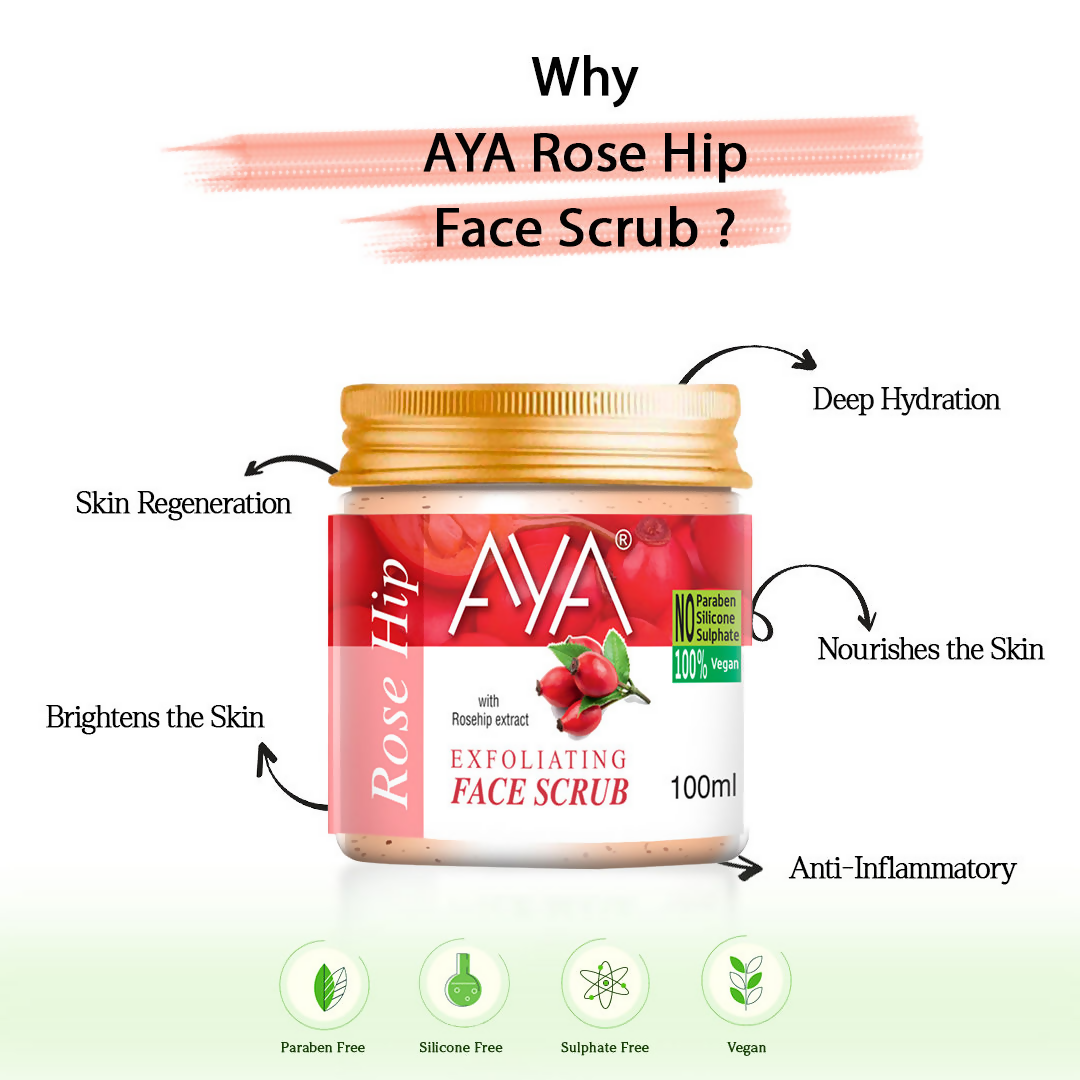 AYA Rosehip Exfoliating Face Scrub