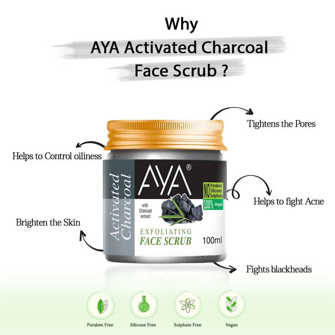 AYA Activated Charcoal Exfoliating Face Scrub