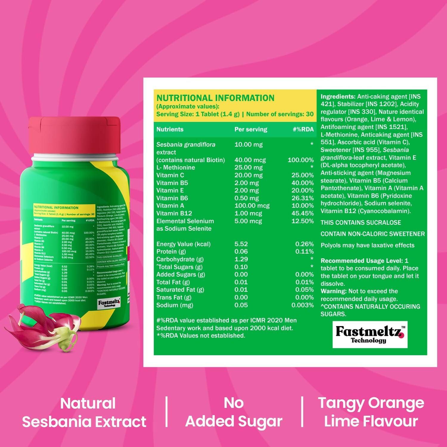 Chicnutrix Popz Biotin Melts - For Stronger & Thicker Hair