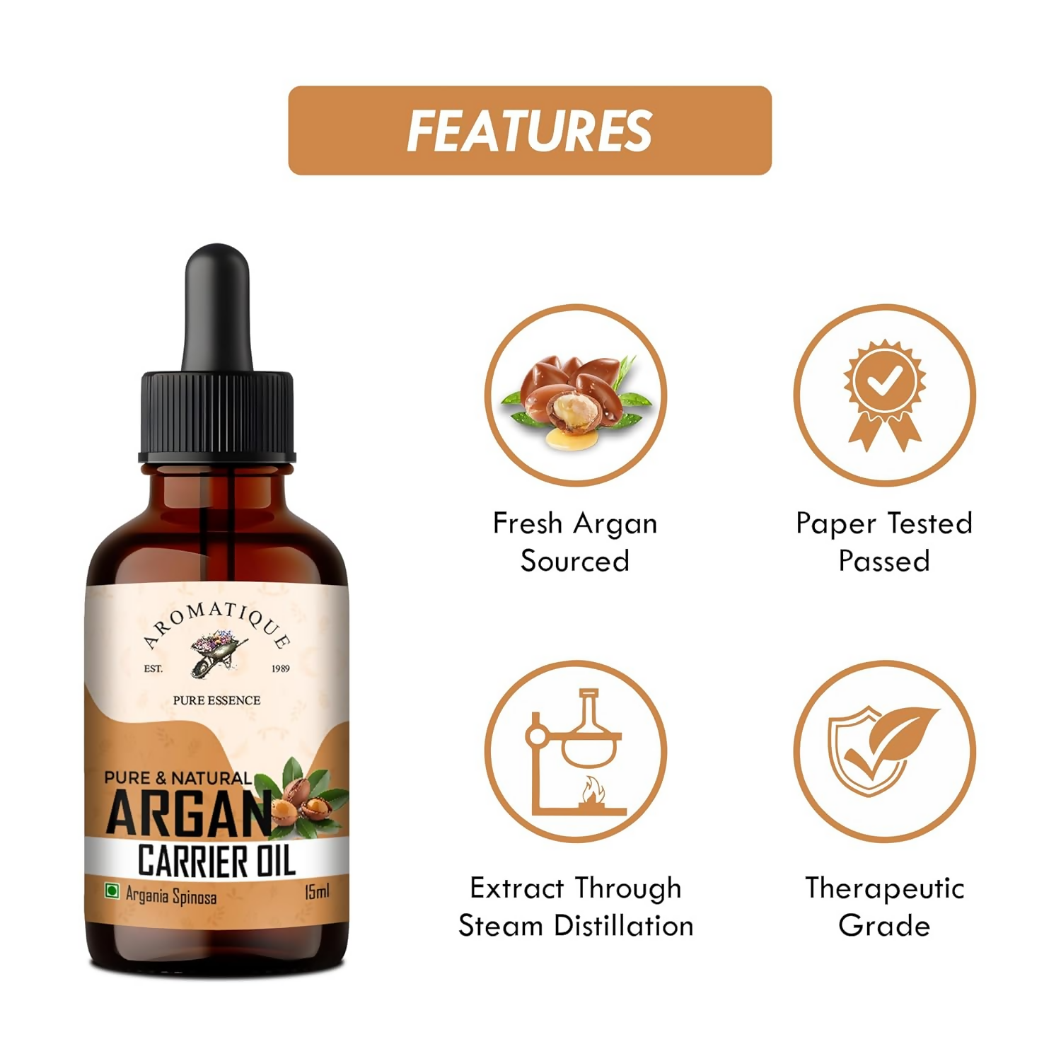 Aromatique Moroccan Argan Oil For Hair Growth & Skin