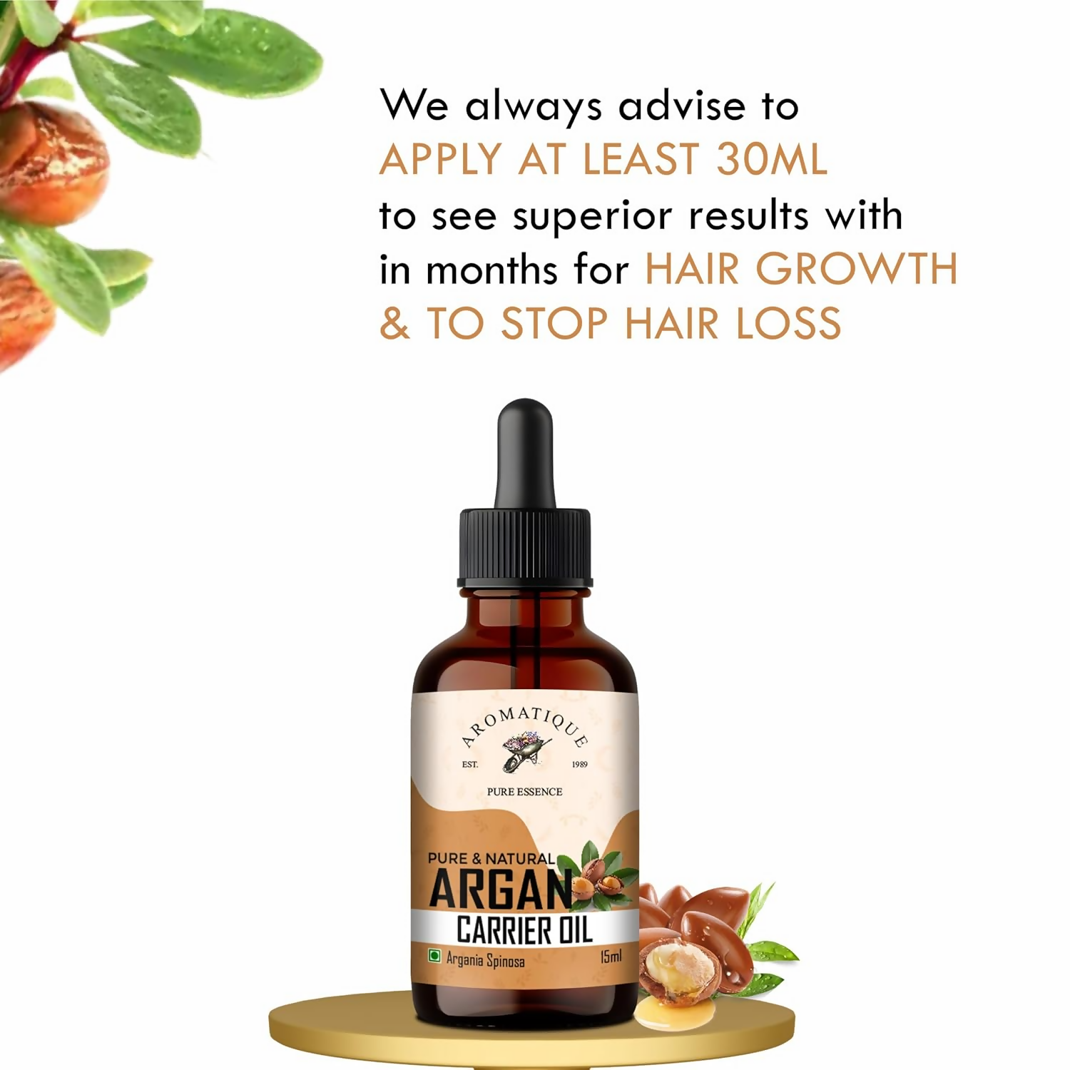 Aromatique Moroccan Argan Oil For Hair Growth & Skin