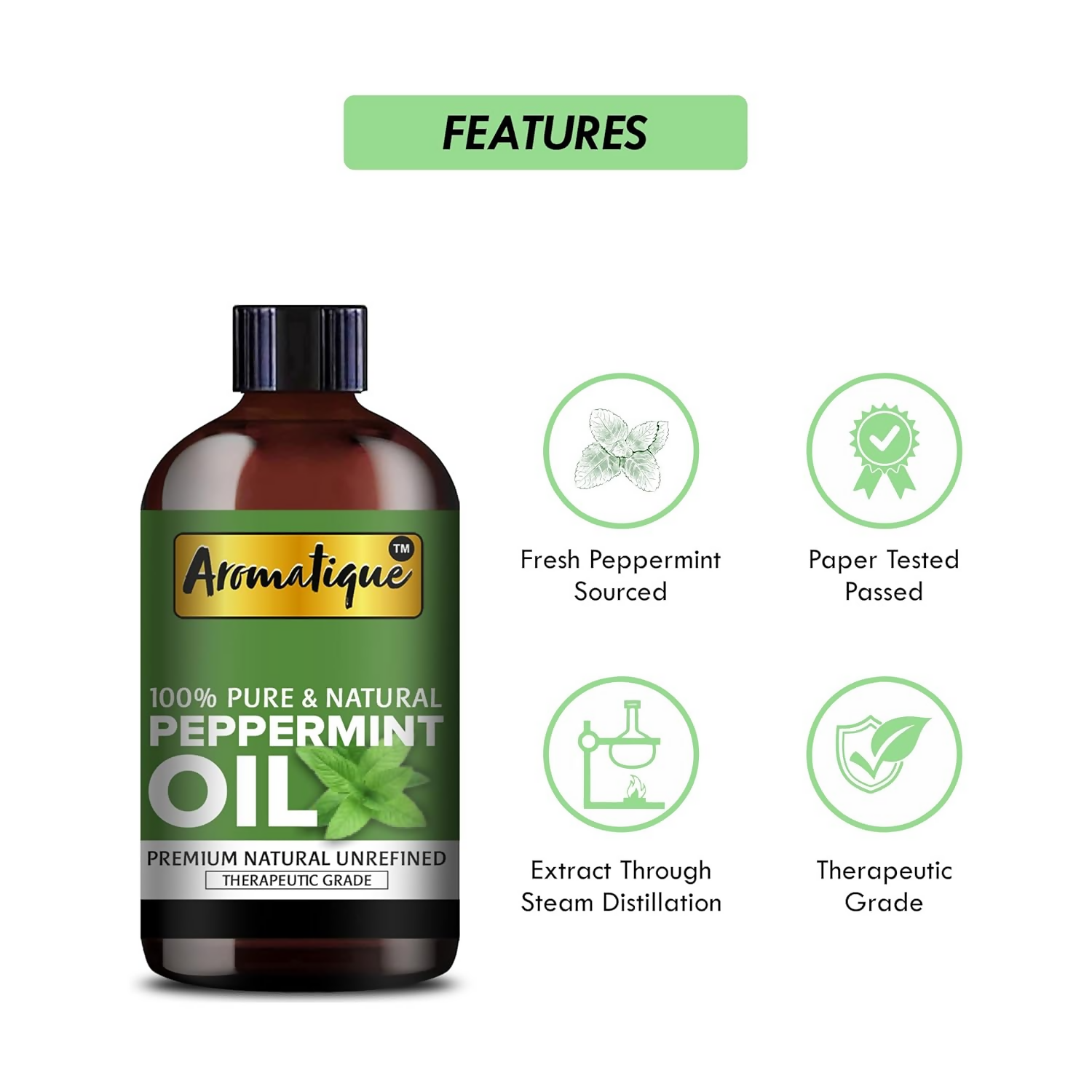 Aromatique Peppermint Essential Oil for Hair,Skin
