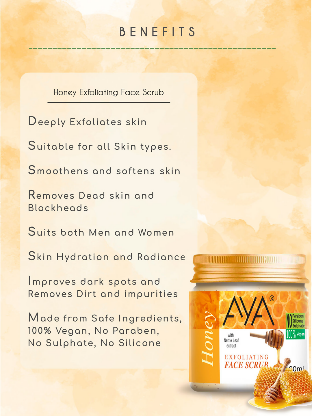 AYA Honey Exfoliating Face Scrub