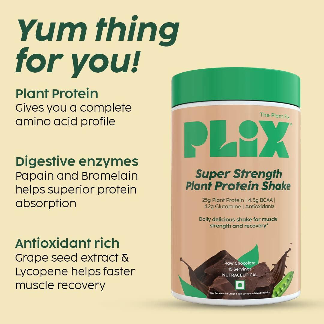 PLIX The Plant Fix Strength Vegan Plant Protein Powder - Chocolate
