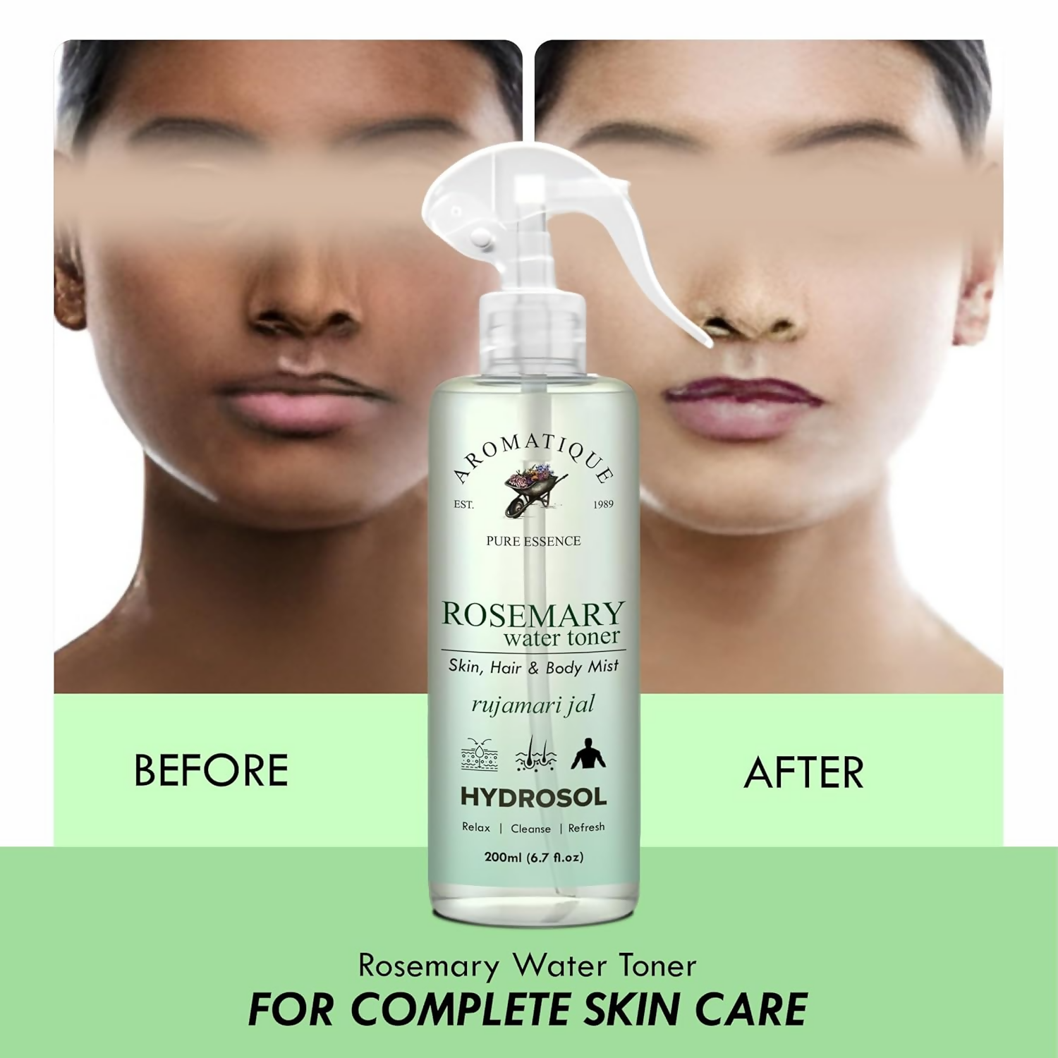 Aromatique Rosemary Water, Rose Mary Water for Hair, Rosemary Hair Mist, Strengthens Hair