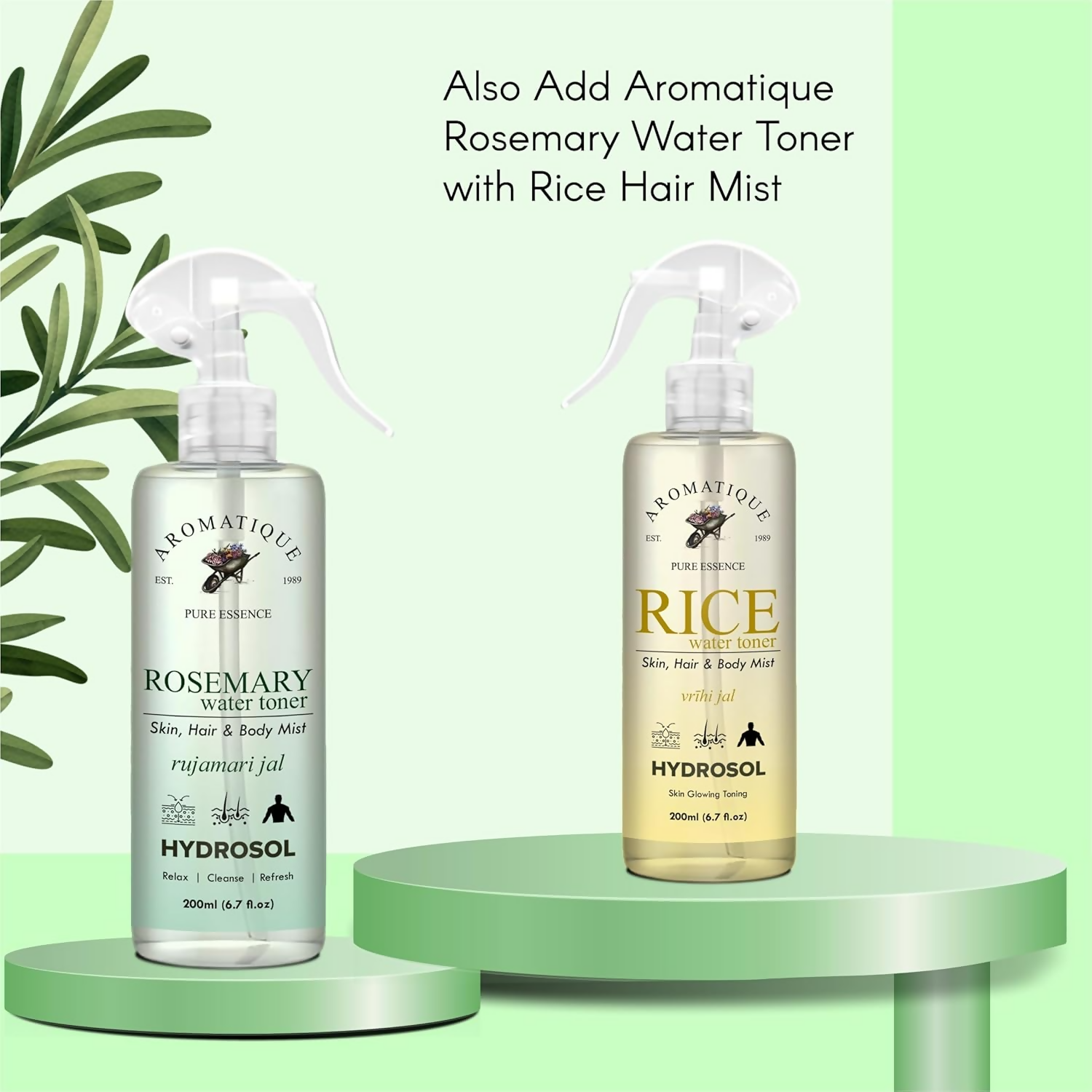 Aromatique Rosemary Water, Rose Mary Water for Hair, Rosemary Hair Mist, Strengthens Hair