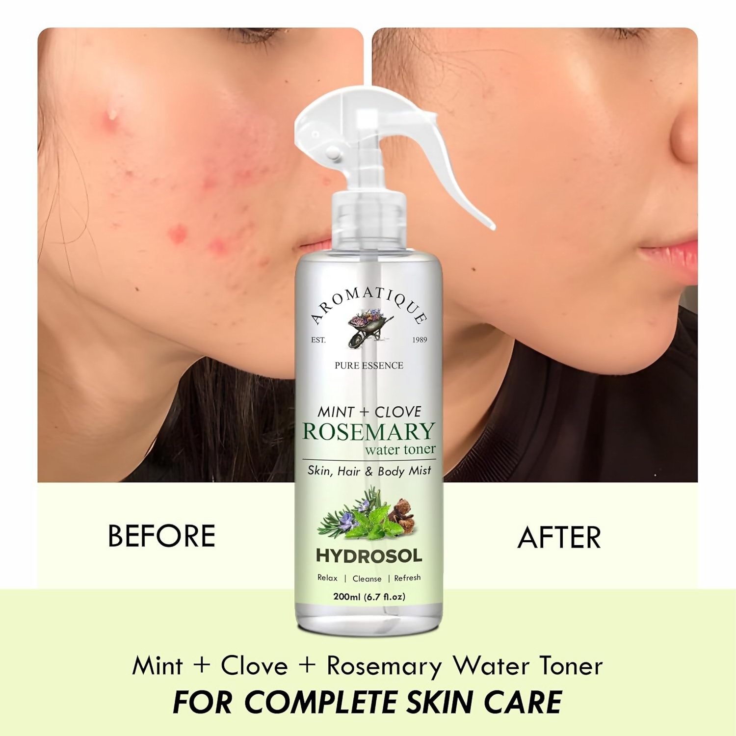 Aromatique Rosemary Water Spray with Mint & Clove