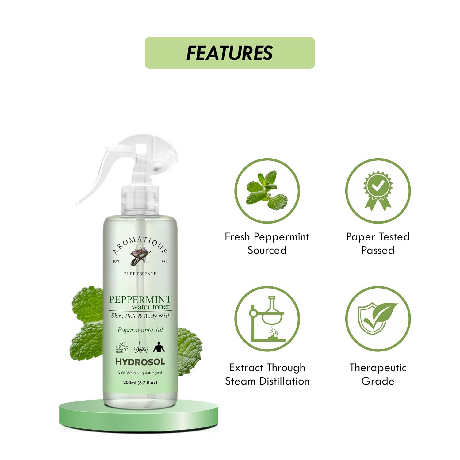 Aromatique Refreshing Peppermint Water/Toner