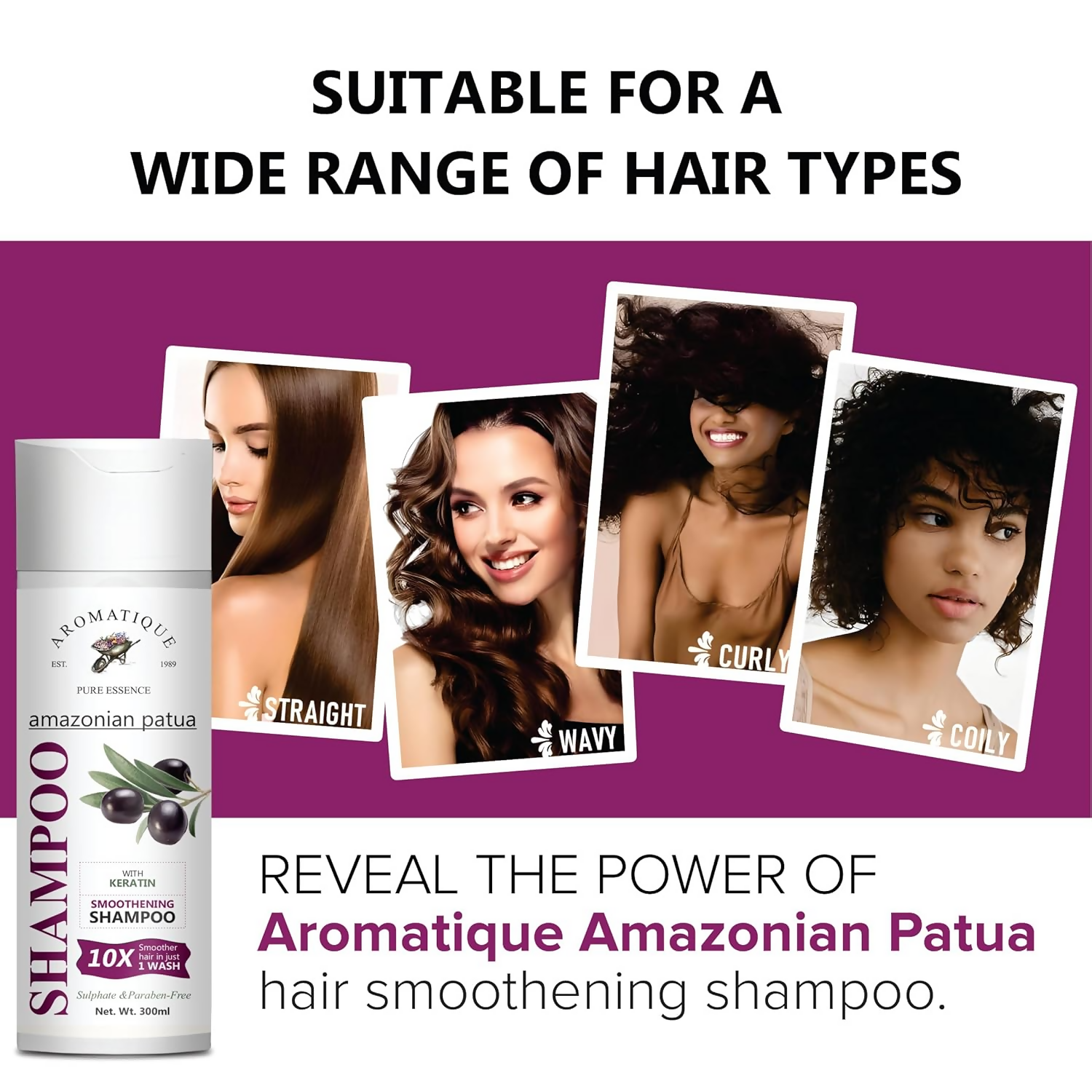 Aromatique Shampoo Patua & Keratin Hair Smoothening Shampoo
