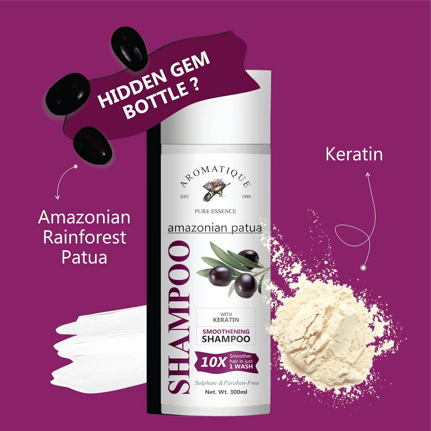 Aromatique Shampoo Patua & Keratin Hair Smoothening Shampoo