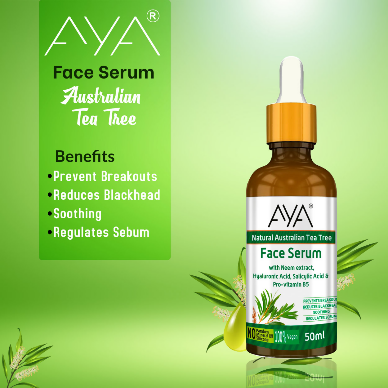 AYA Natural Australian Tea Tree Face Serum
