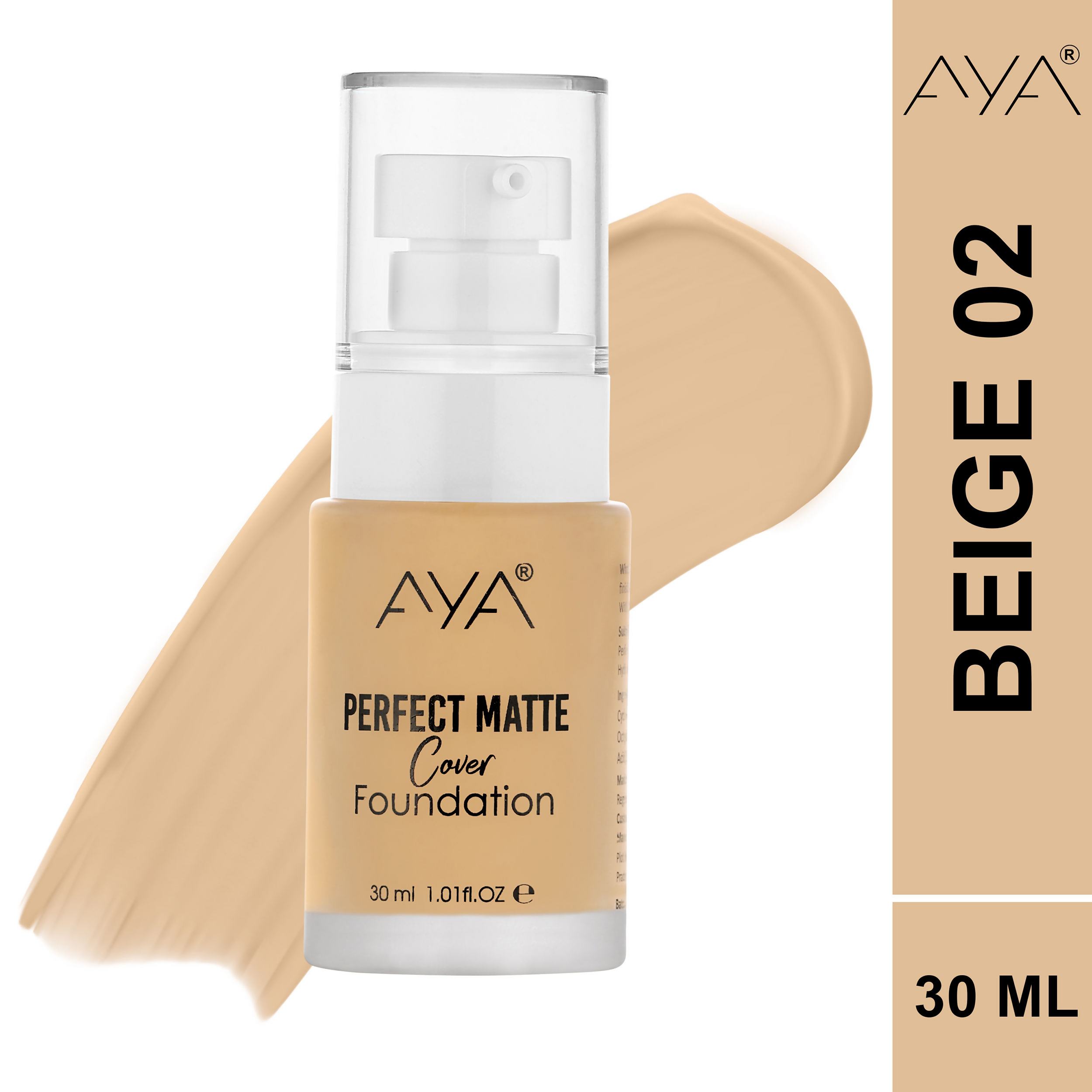 AYA Perfect Matte Cover Foundation - 02 Beige