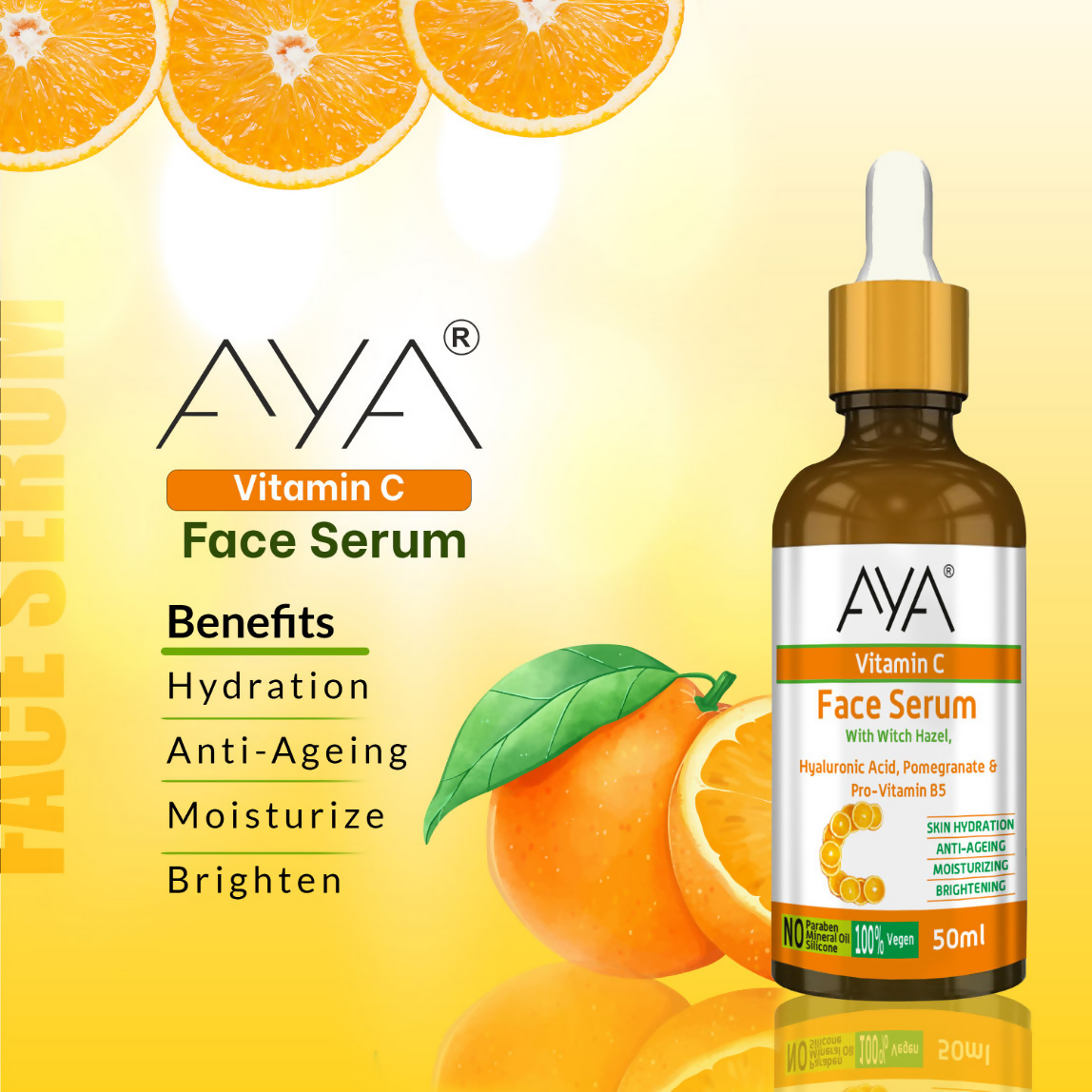 AYA Vitamin C Face Serum For Skin Hydration