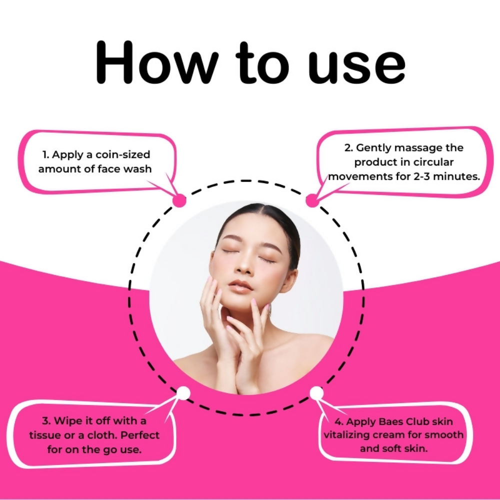 Baes Club Waterless Face Wash Formalized to Remove Pollution PM
