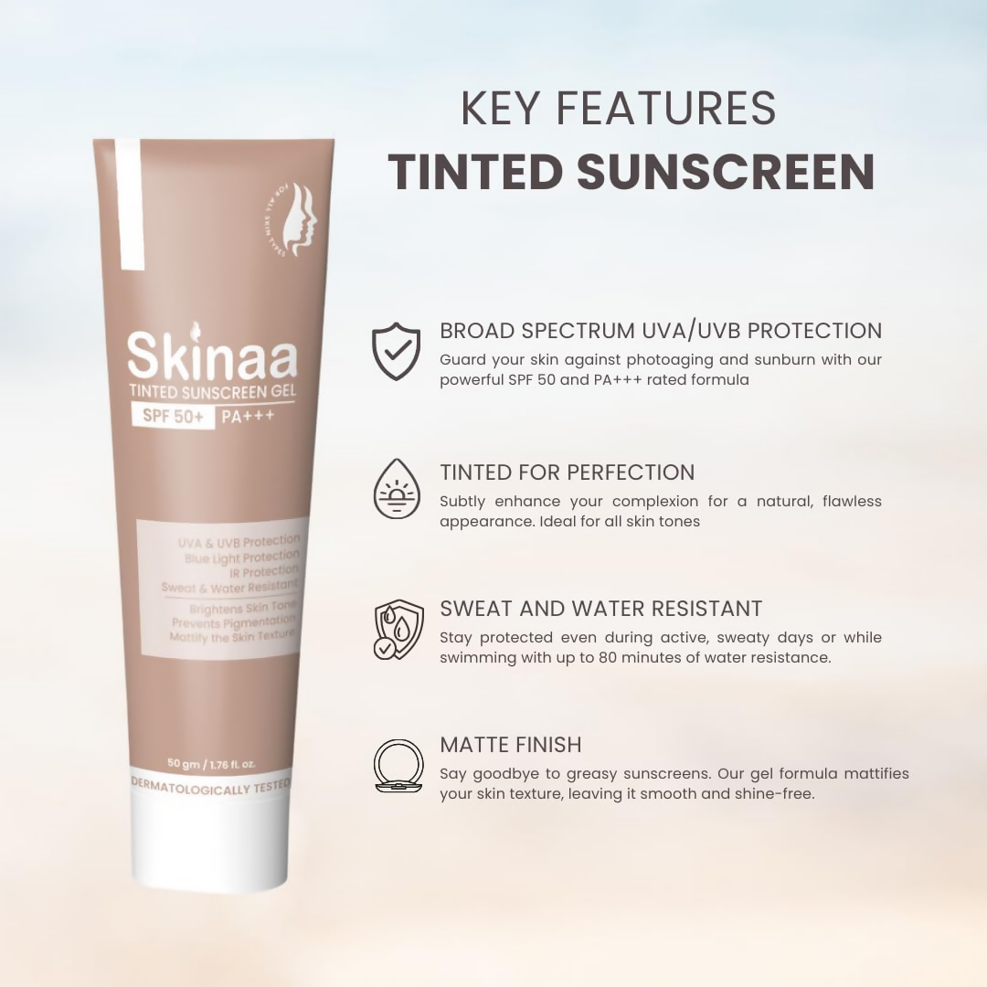 Skinaa Tinted Sunscreen SPF 50 PA+++ UVA & UVB Protection