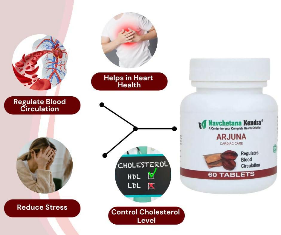 Navchetana Kendra Arjuna, Triphala, and Garlic Tablets Combo