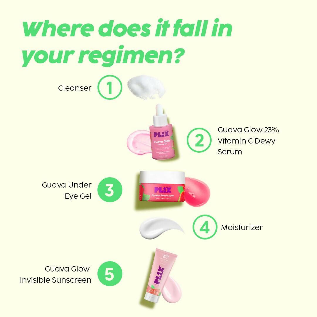 PLIX The Plant Fix Under-Eye Gel and SPF 50+ Guava Glow Sunscreen Combo