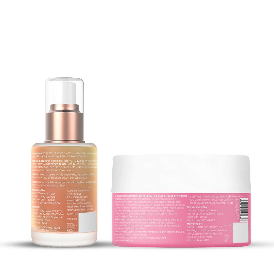 PLIX The Plant Fix 24k Guava Gold Lightweight Face Serum and Moisturizer Combo