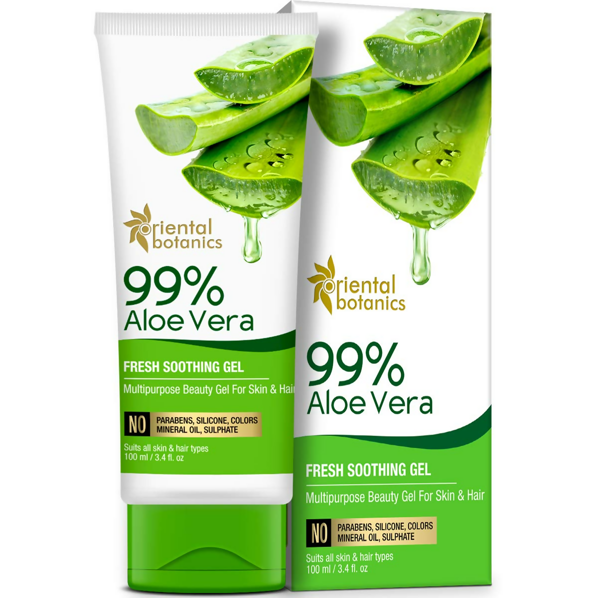 Oriental Botanics 99% Aloe Vera Fresh Soothing Gel For Skin & Hair