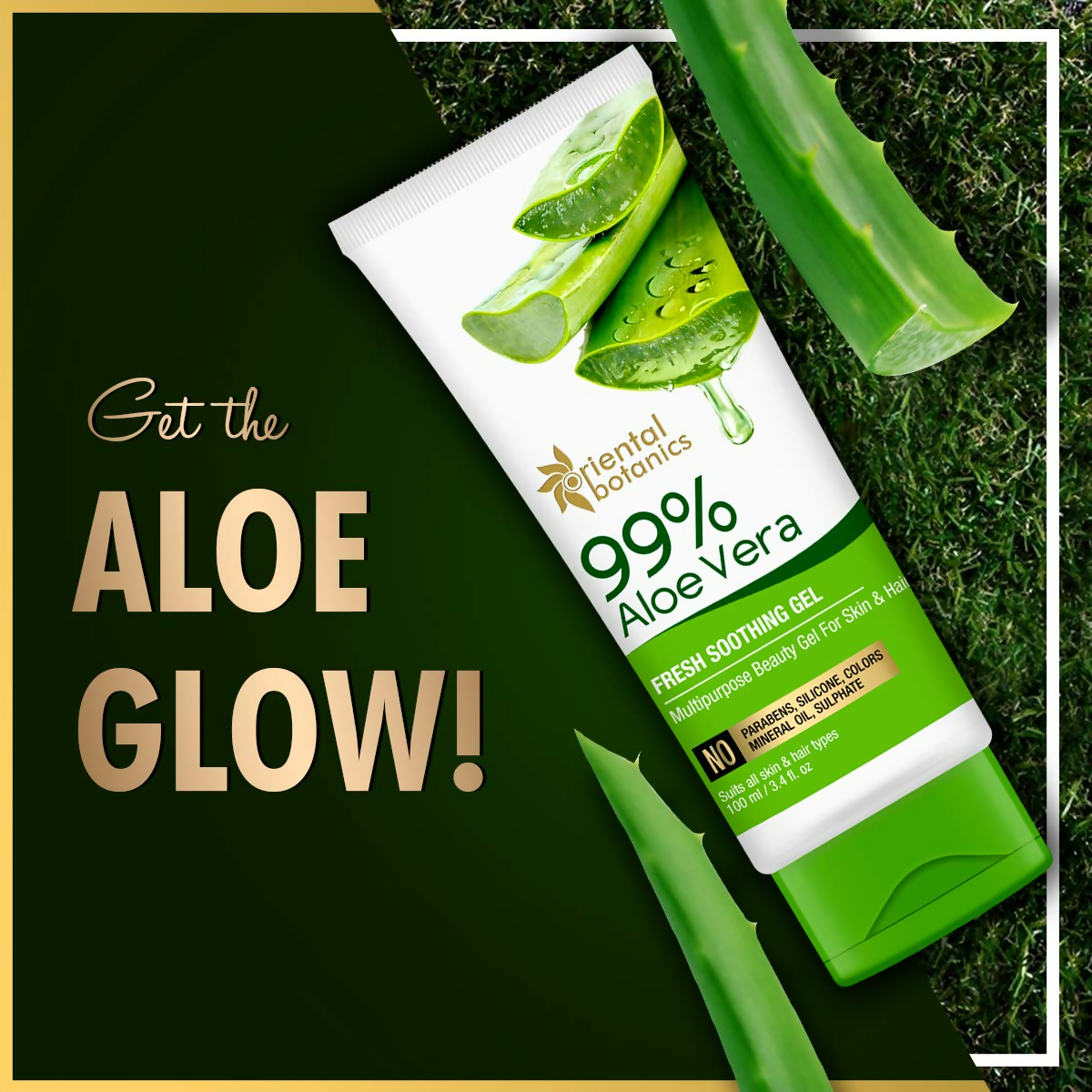 Oriental Botanics 99% Aloe Vera Fresh Soothing Gel For Skin & Hair