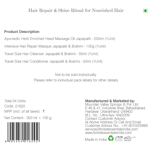 Forest Essentials Hair Repair & Shine Ritual For Nourished Hair