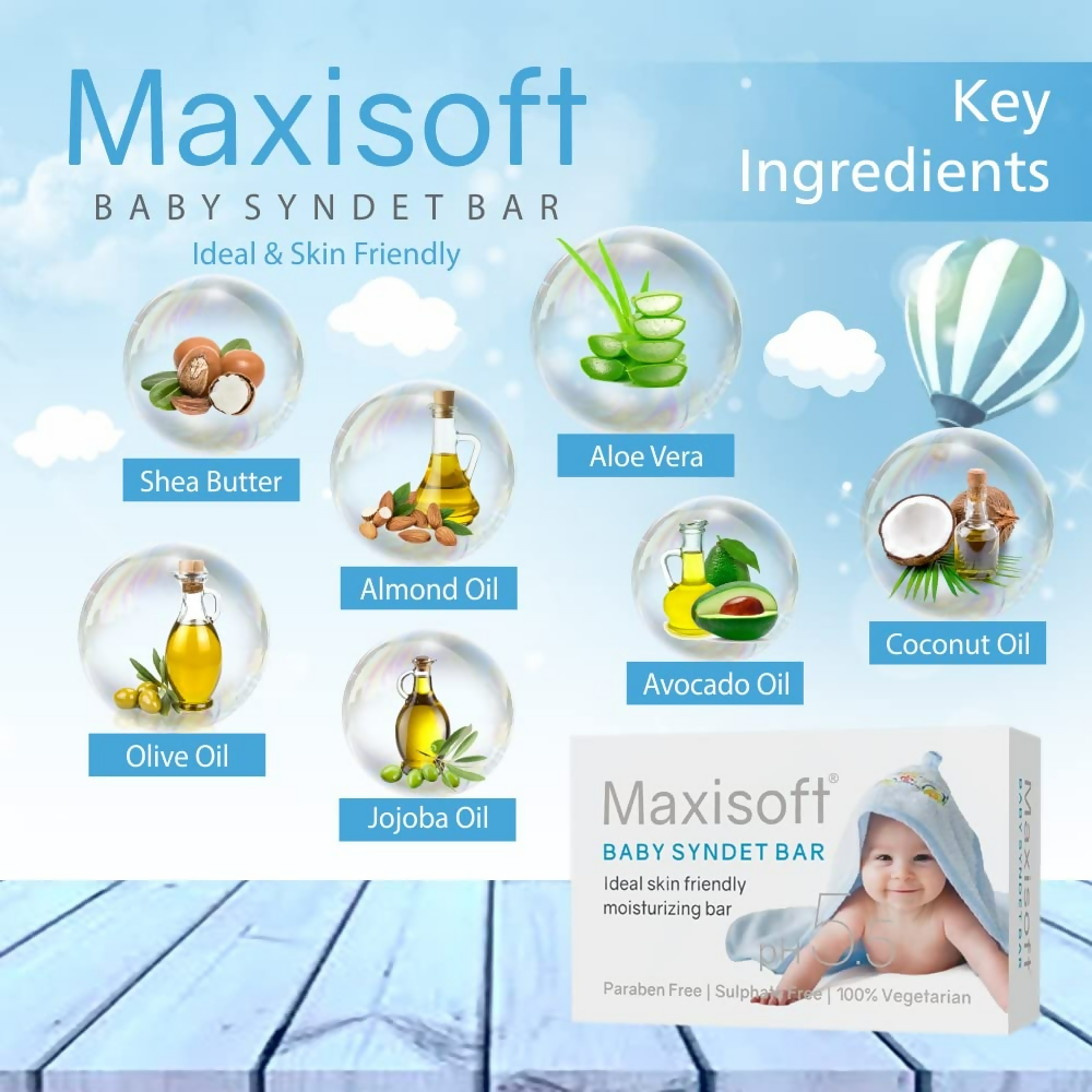 Maxisoft Baby Syndet Bar Bathing Bar For Babies