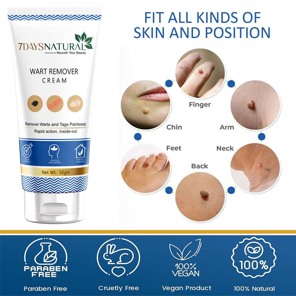 7 Days Natural Wart Remover Cream with AHA- BHA