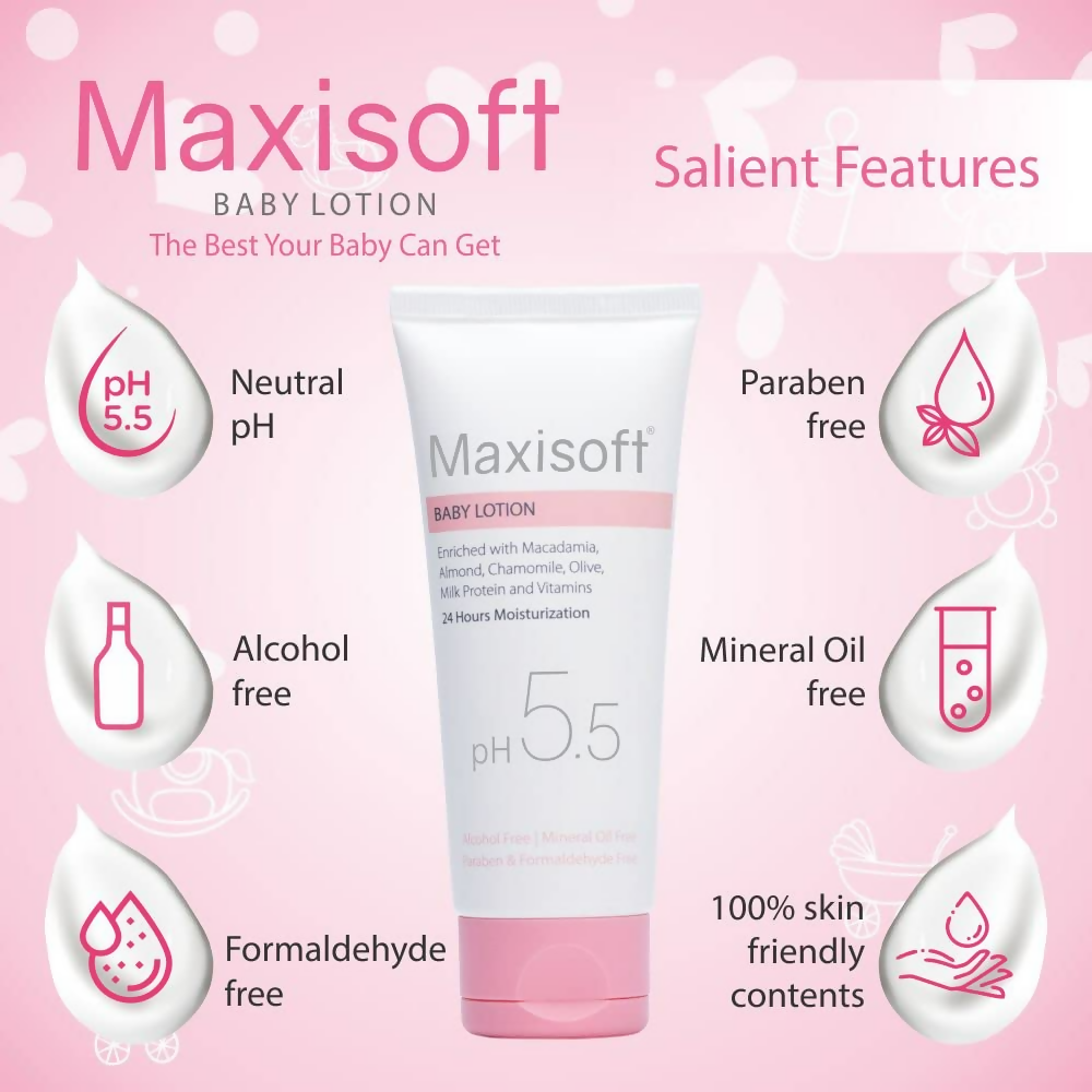 Maxisoft Baby Lotion For Moisturizing Soft & Dry Skin For Kids