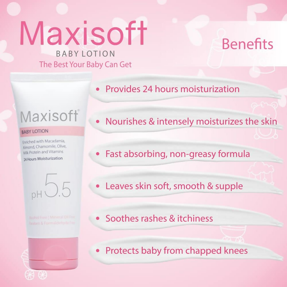 Maxisoft Baby Lotion For Moisturizing Soft & Dry Skin For Kids