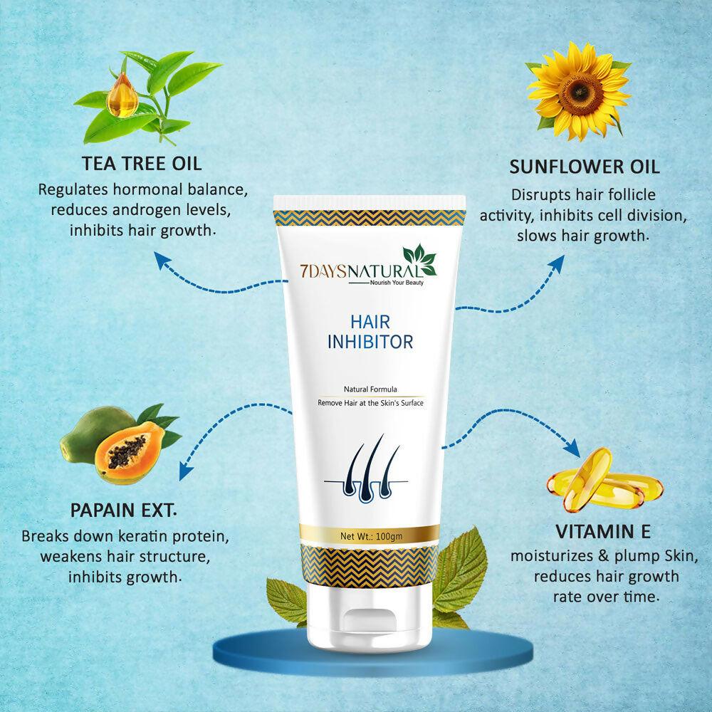 7 Days Organic Hair Inhibitor Permanent Hair Removal Cream