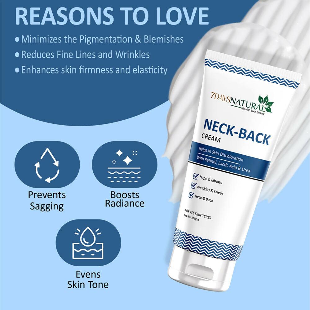 7 Days Neck Back Cream For Whitening Lighten and Brightening Skin removal blackness