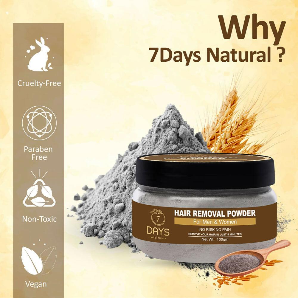 7 Days Pure Hair Removal Powder Three in one Use For Powder D-Tan Skin, Removing Hair Cream